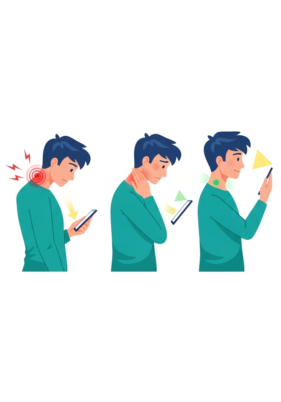 Exemplo a evitar: pescoço projetado para frente